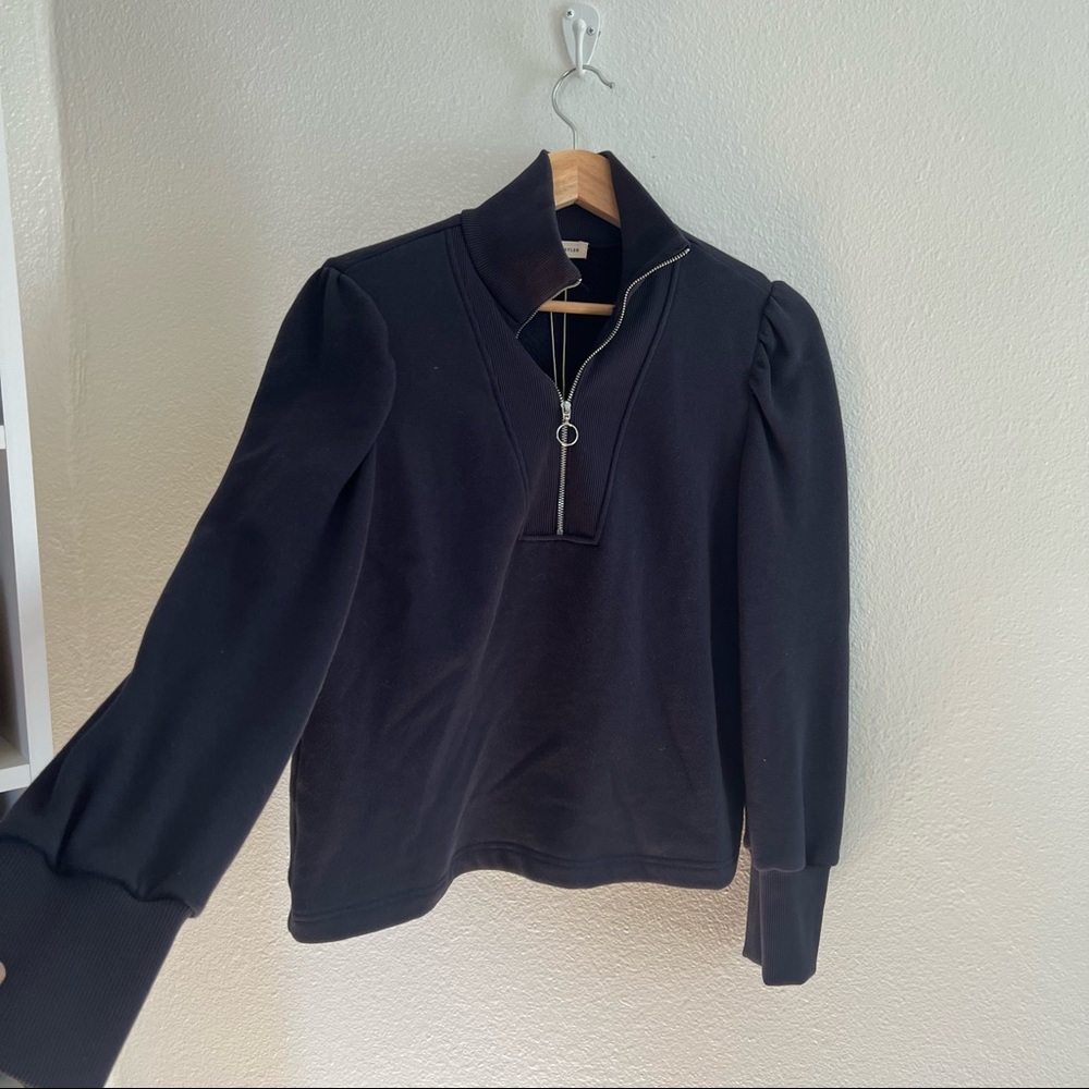 j REBECCA TAYLOR Navy Half Zip